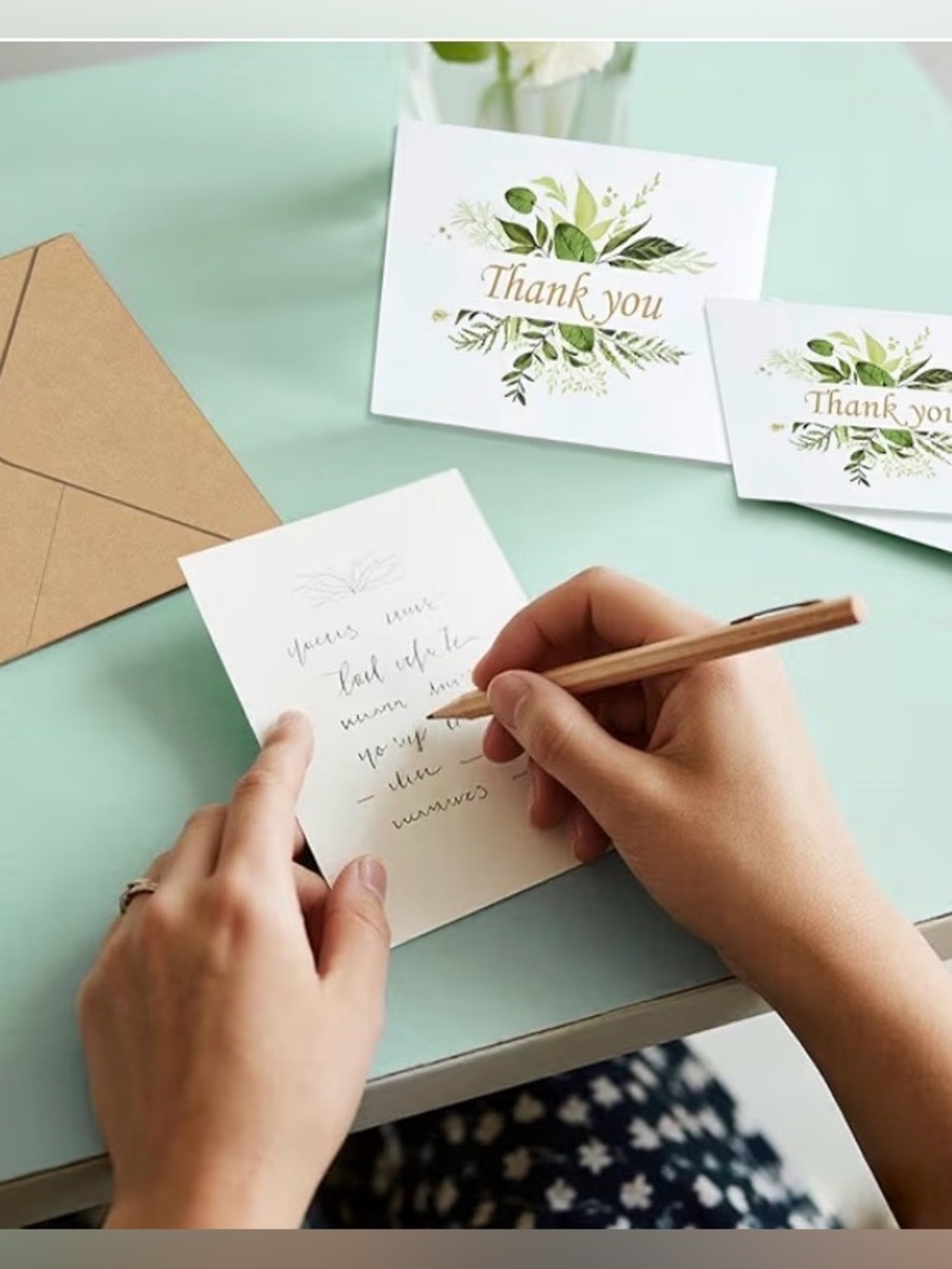 Thank You Cards with Kraft Envelopes -30 cards - Picture 6 of 7